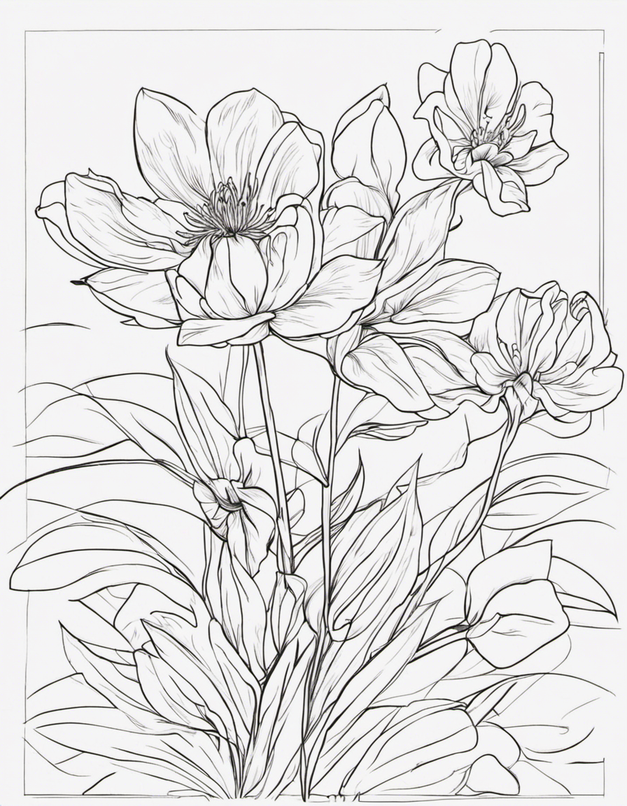 flower coloring page