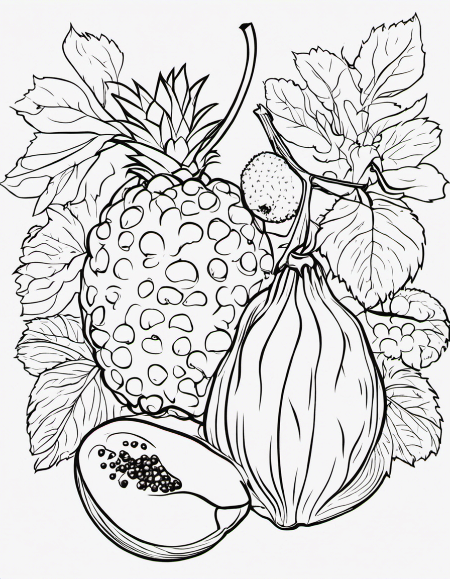 fruit coloring pages