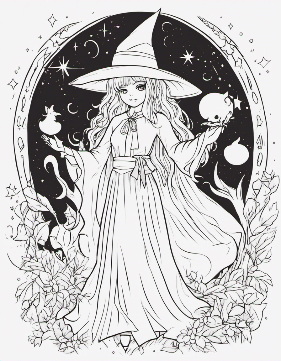 witch coloring pages