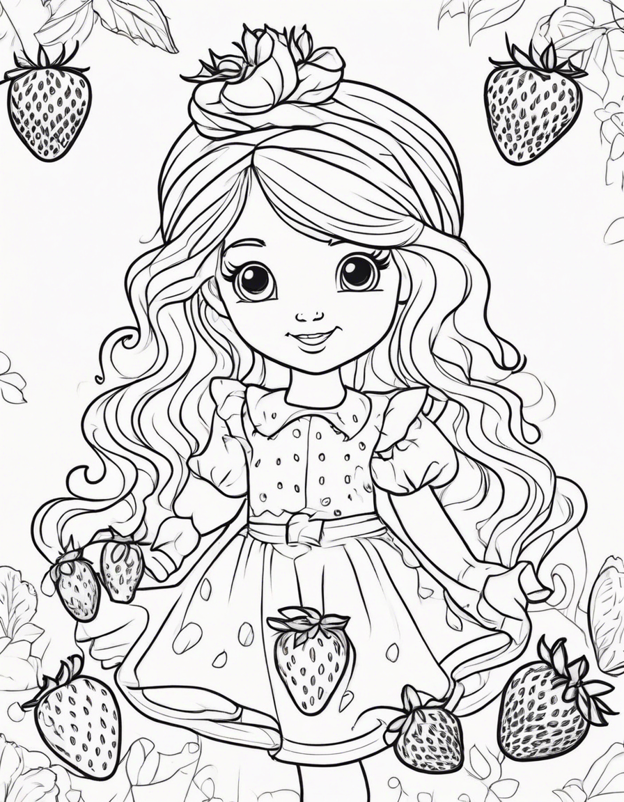 strawberry coloring pages