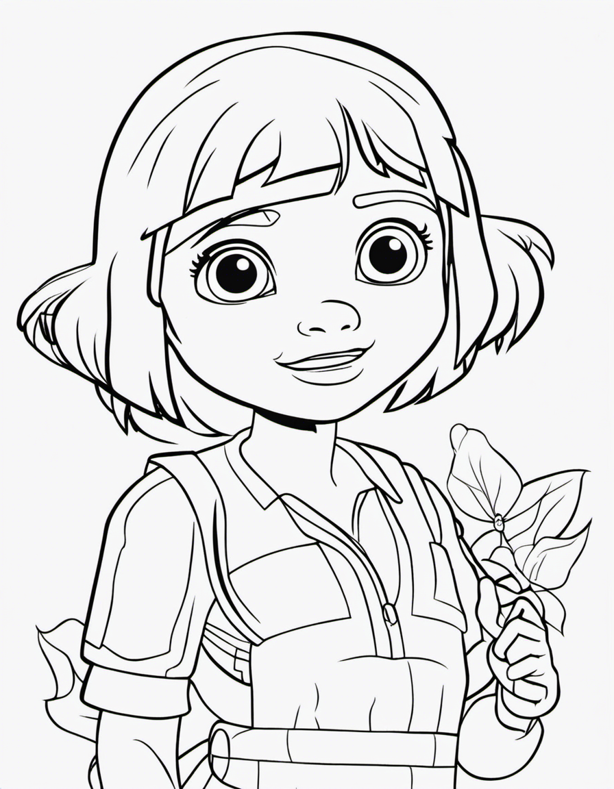 dora the explorer for children coloring page