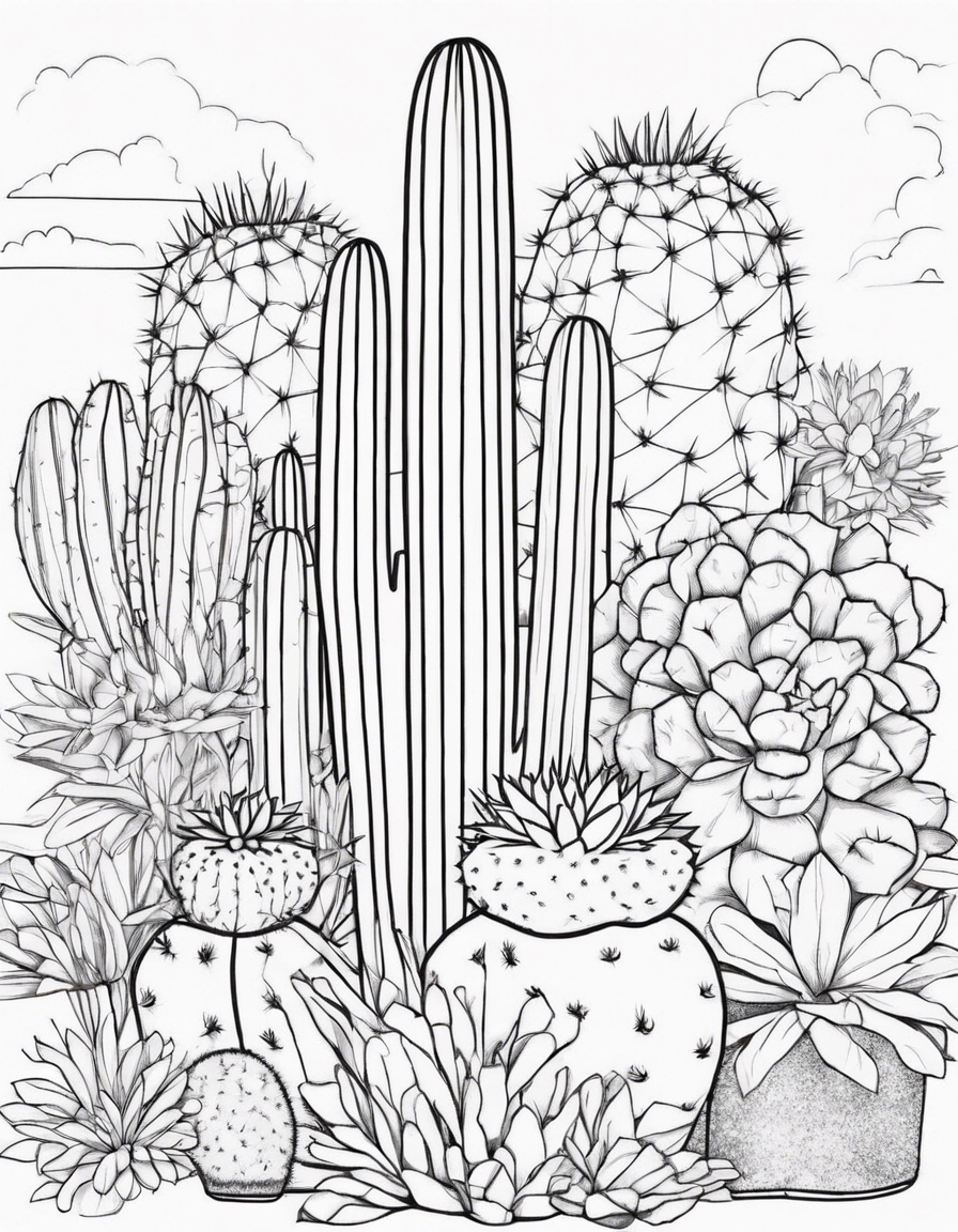 cactus coloring pages