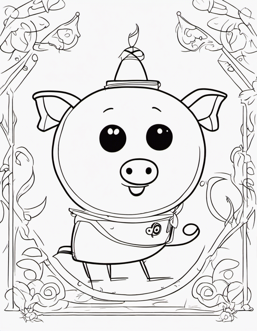 cartoon peppa pig coloring page