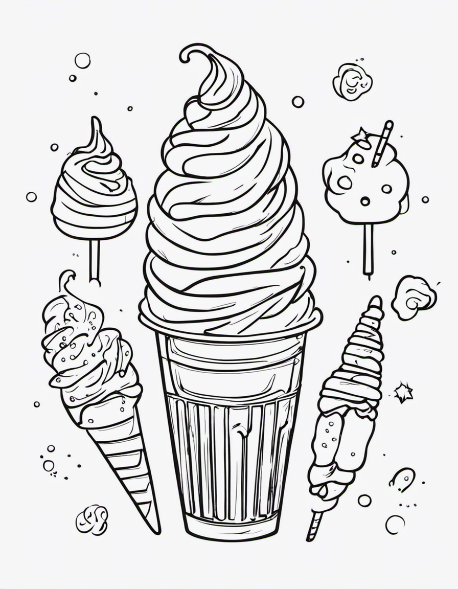 ice cream for adults coloring page