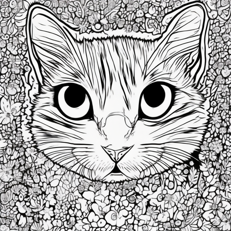 Gatinho numa caixa de papelão  coloring page