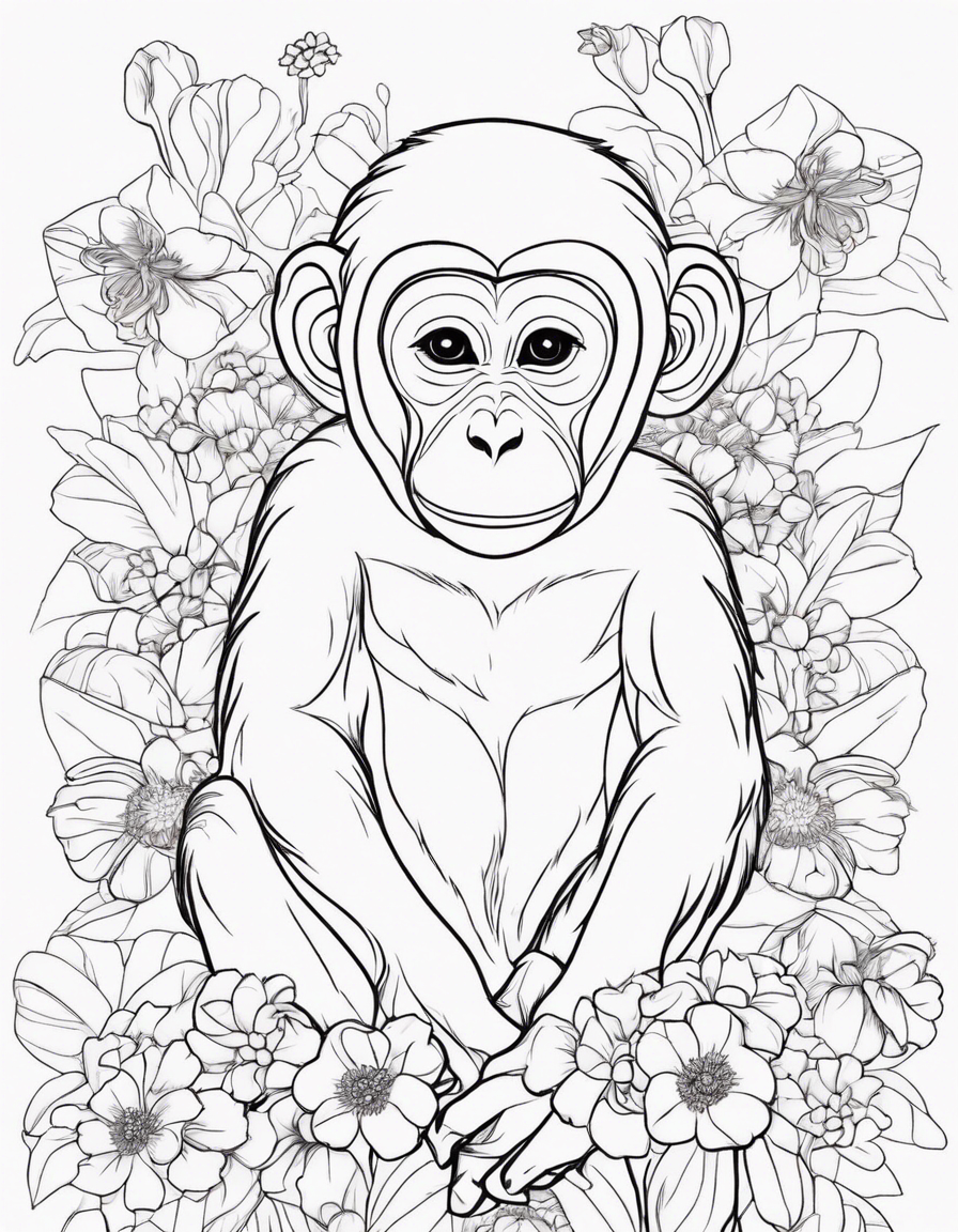 monkey coloring pages