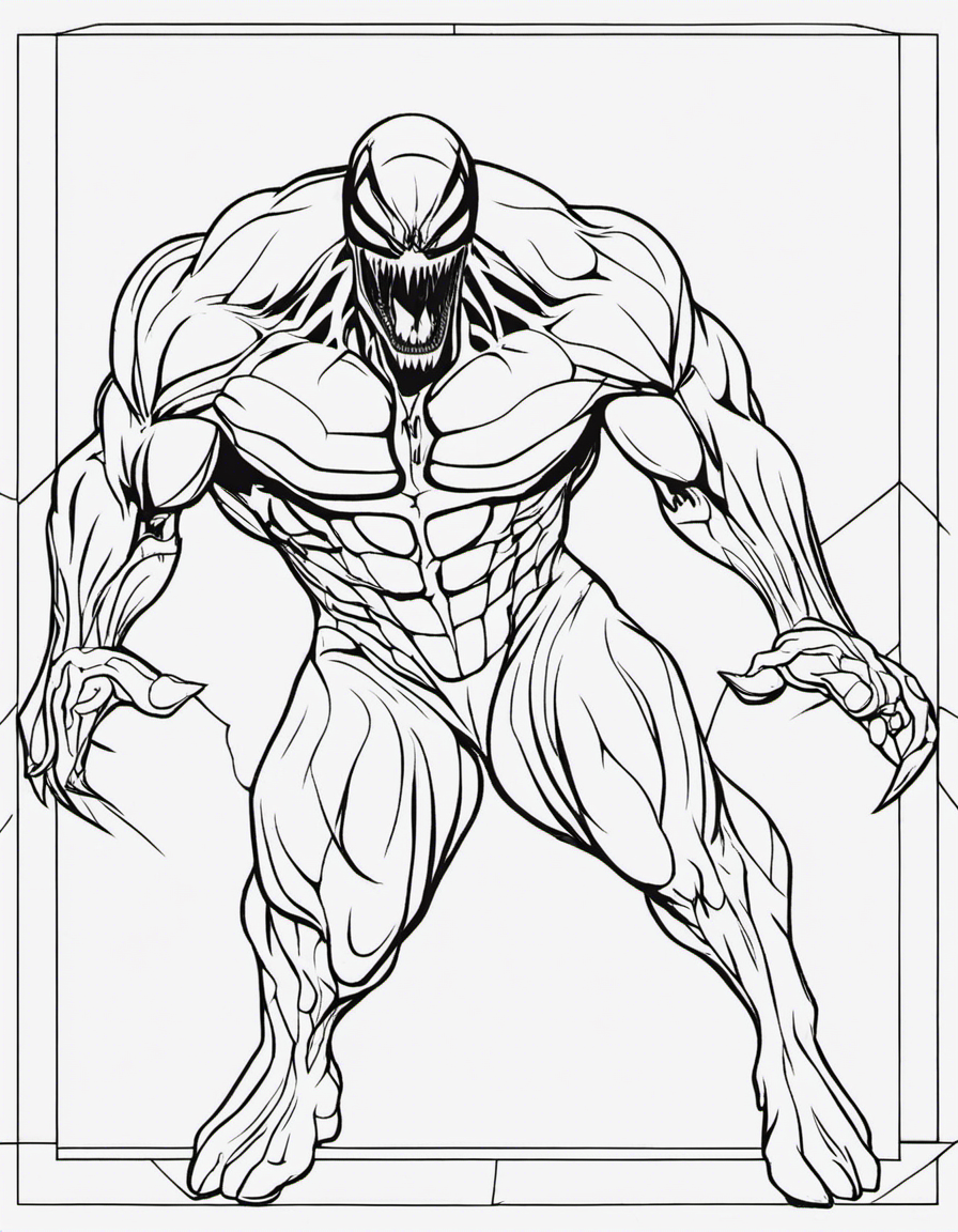 cartoon venom coloring page
