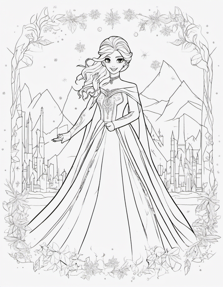 frozen for children coloring page