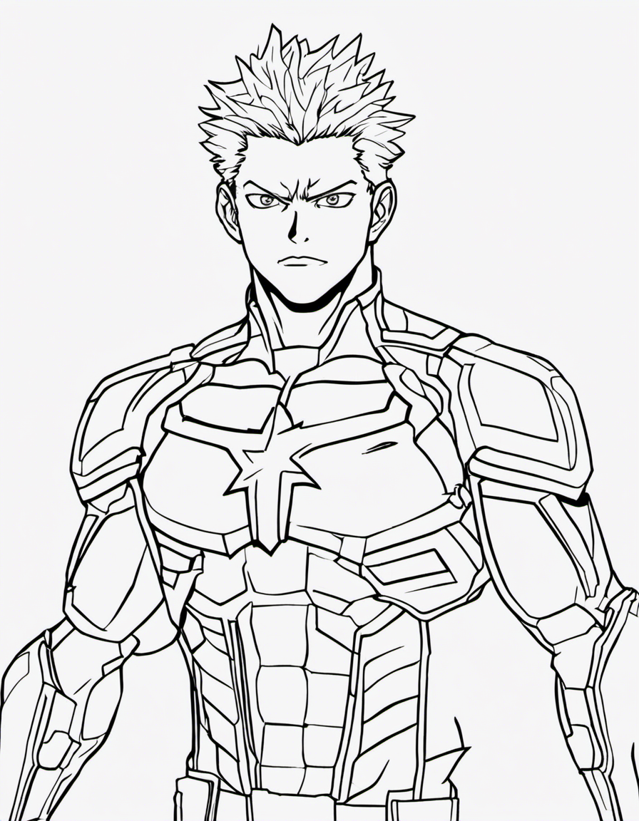 realistic my hero academia coloring page