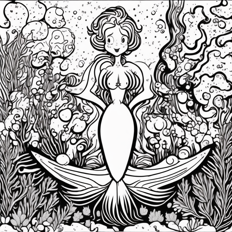 mermaid coloring pages