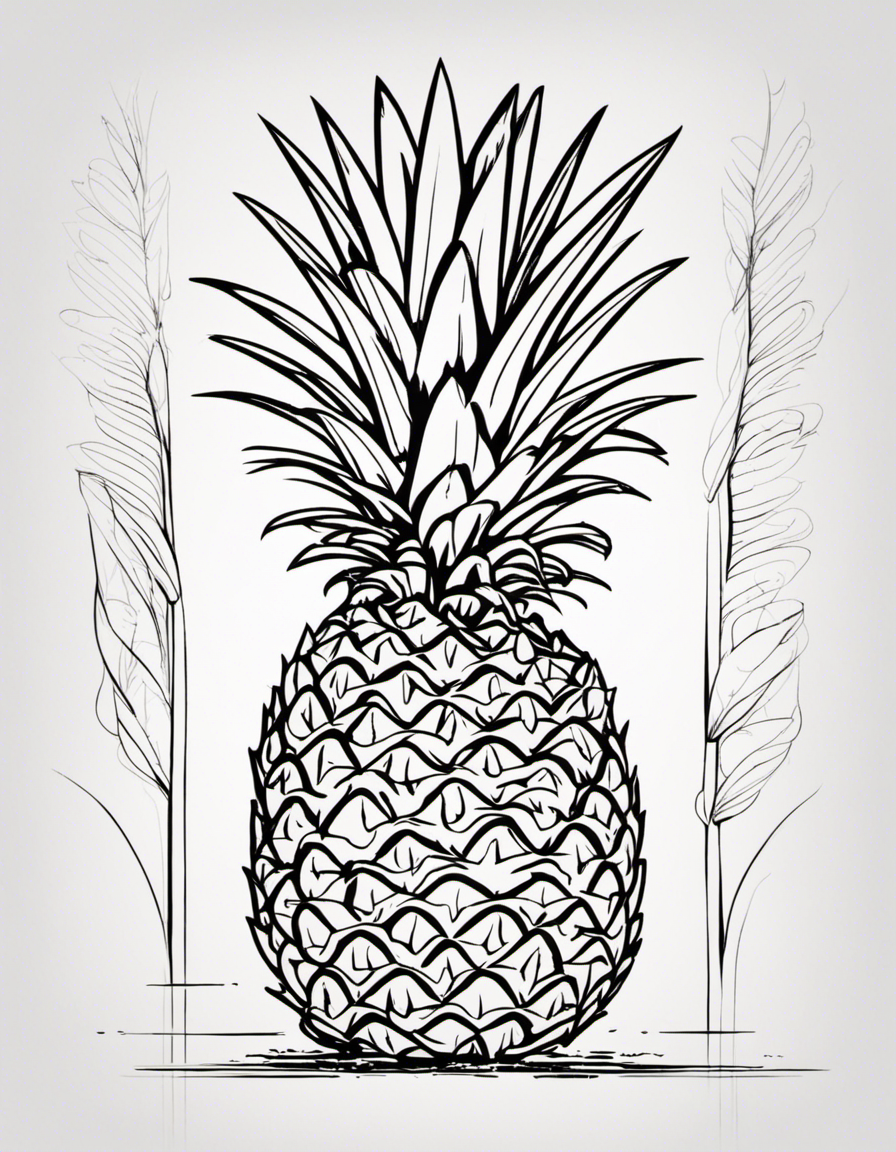 pineapple for adults coloring page