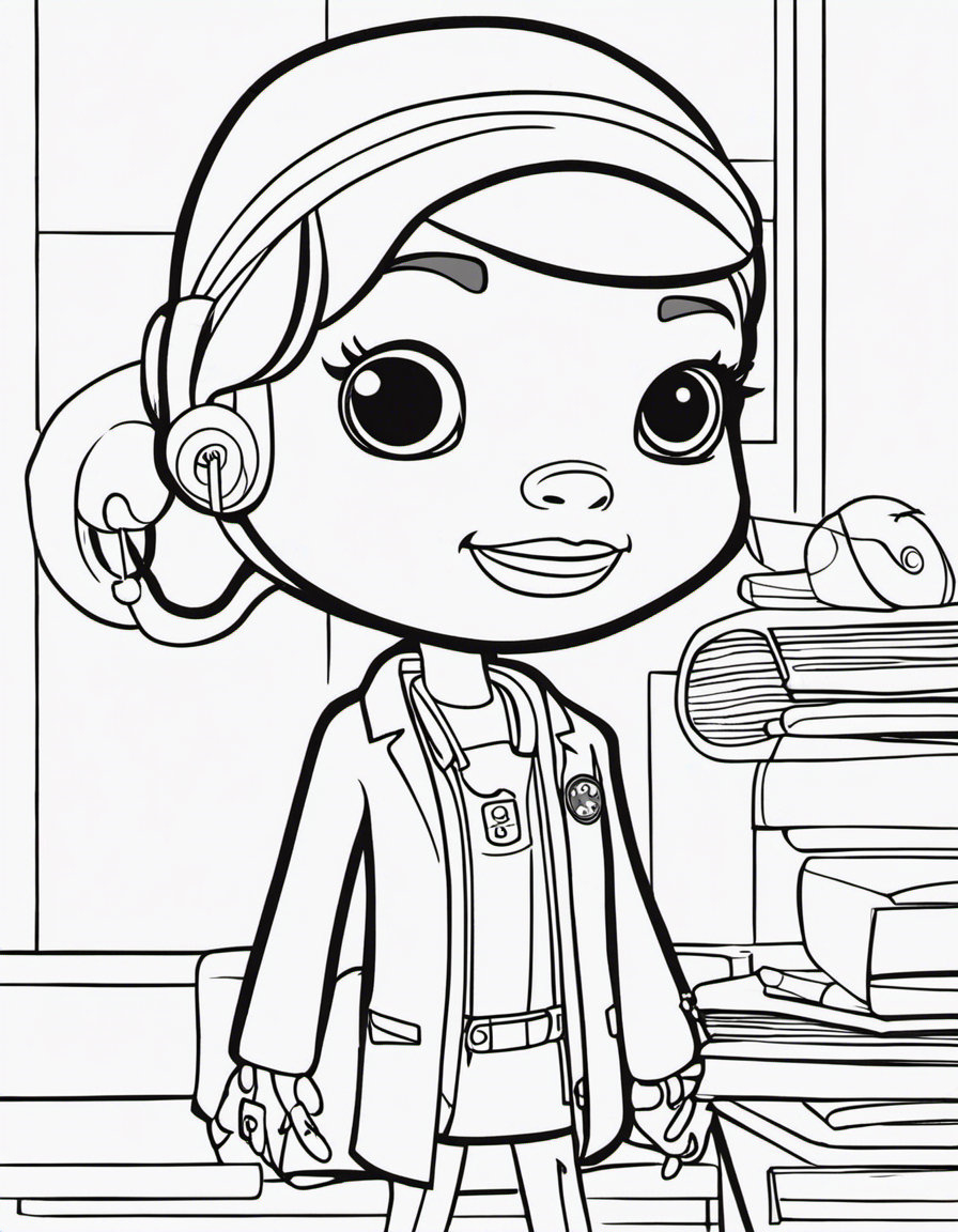 cartoon doc mcstuffins coloring page