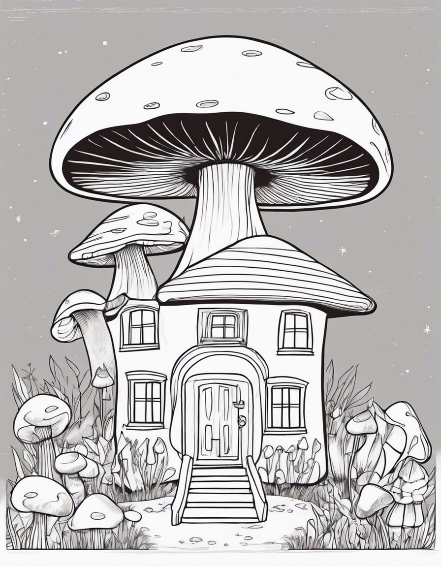 mushroom coloring pages