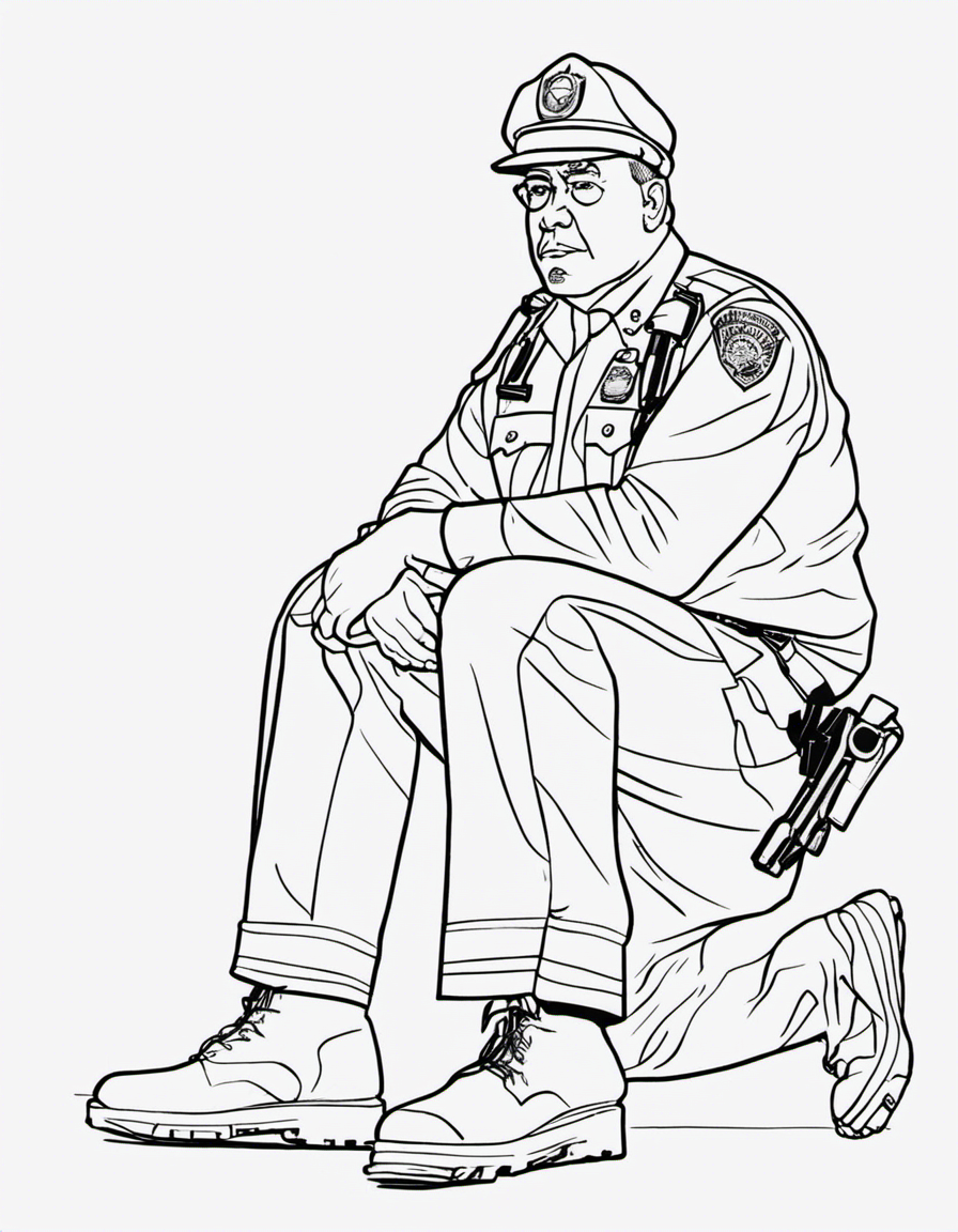 police coloring pages