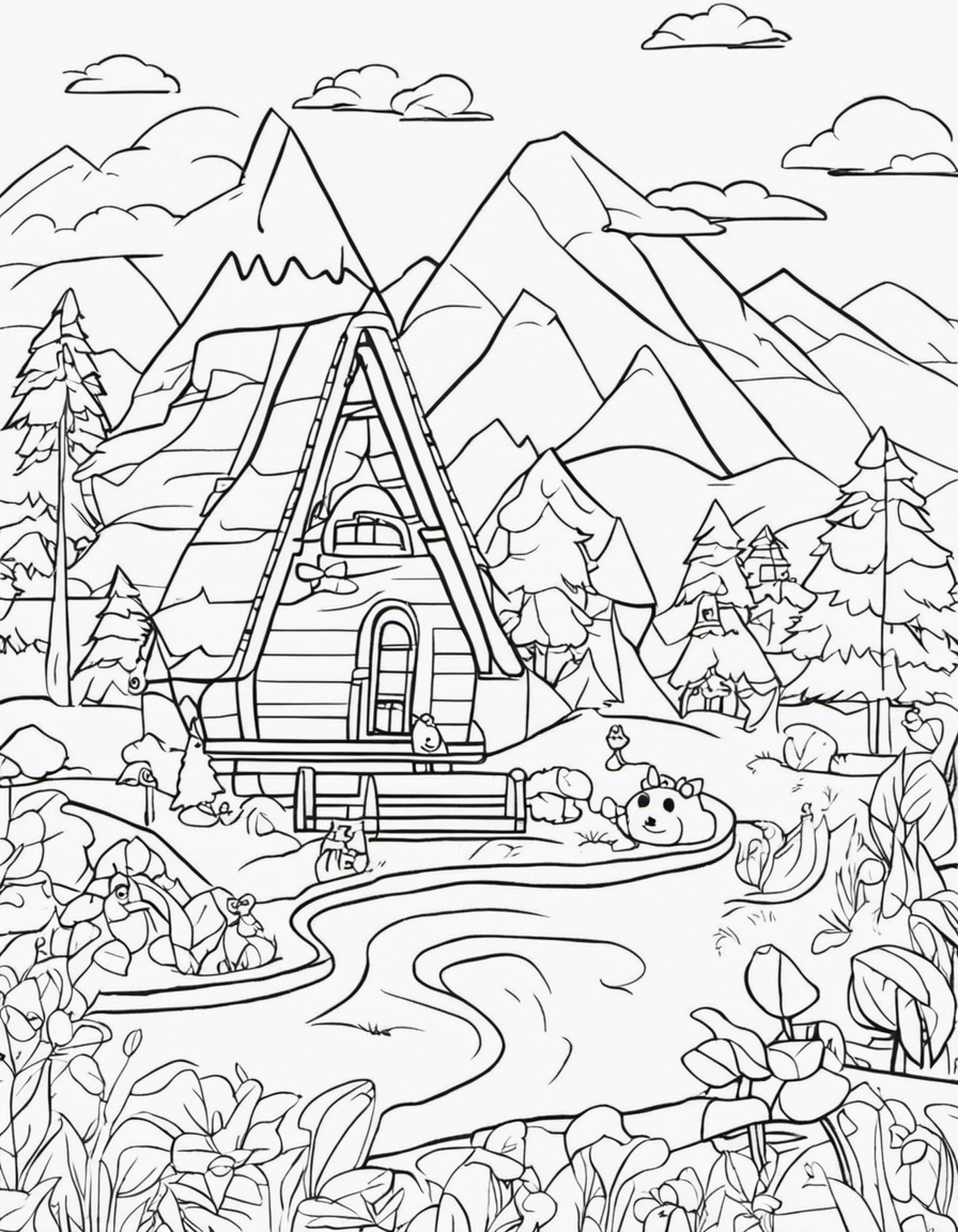 animal crossing coloring page