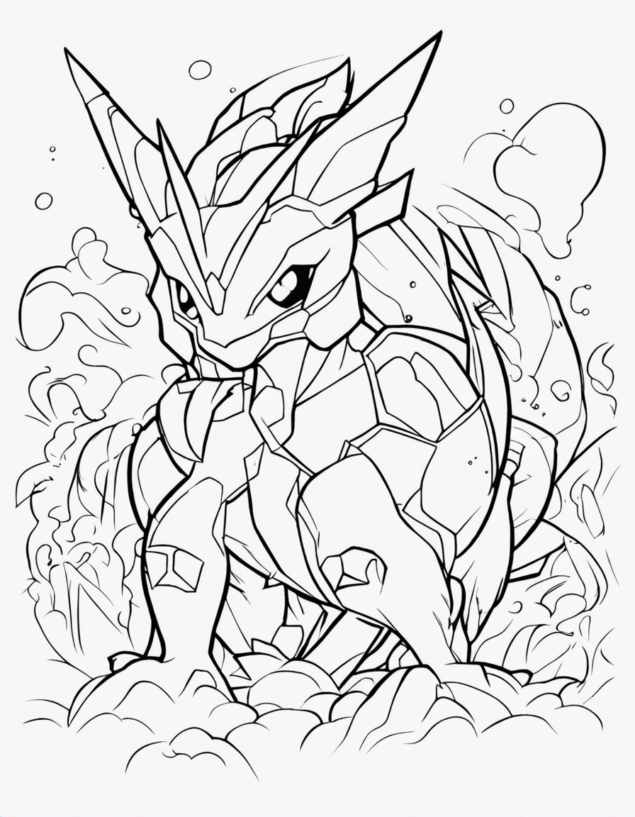 cartoon legendary pokemon coloring page