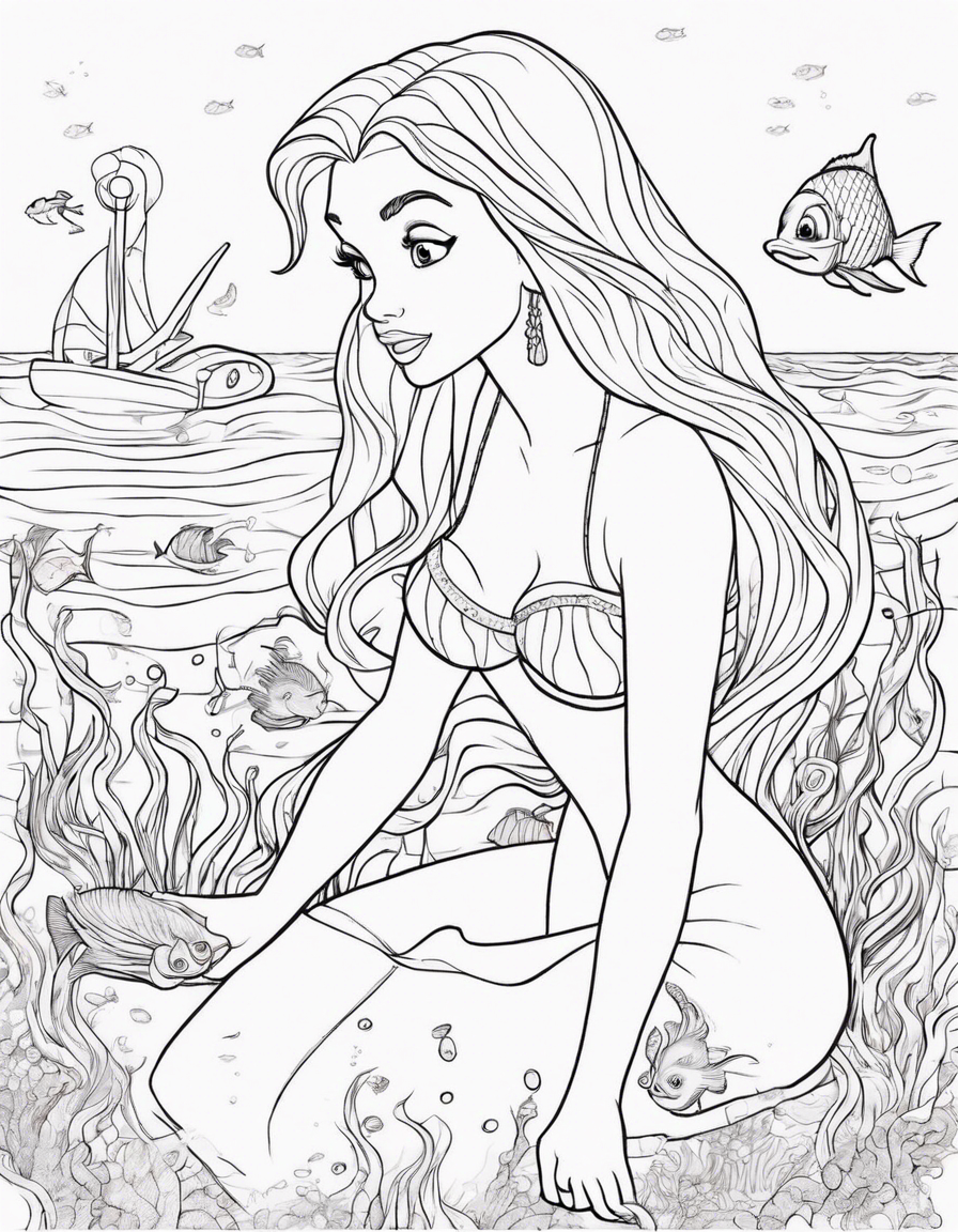 mermaid coloring pages