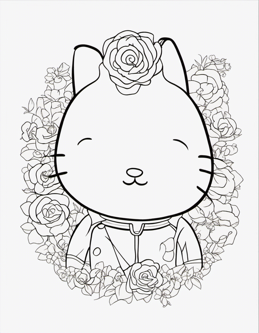 cartoon sanrio coloring page