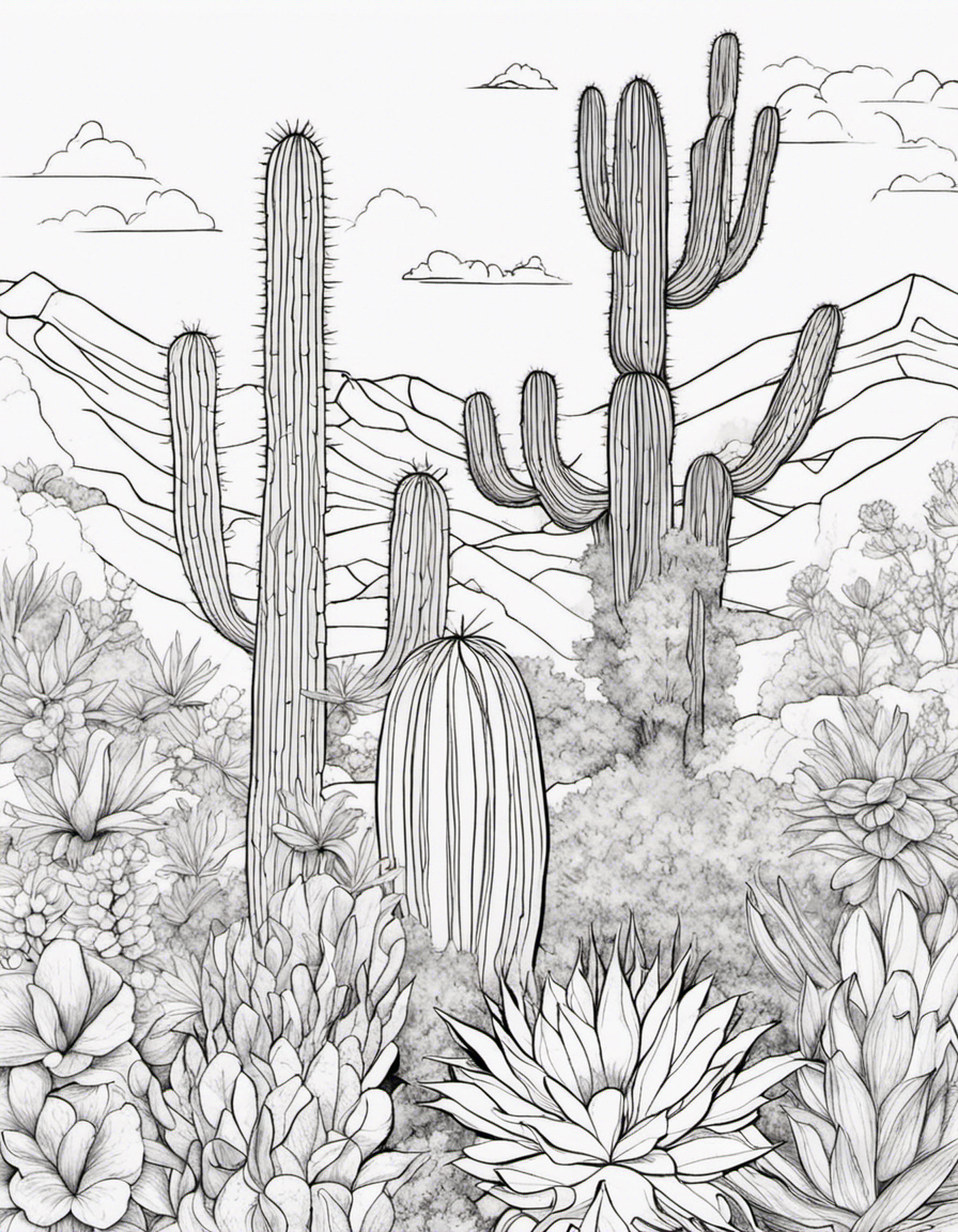 cactus  coloring page