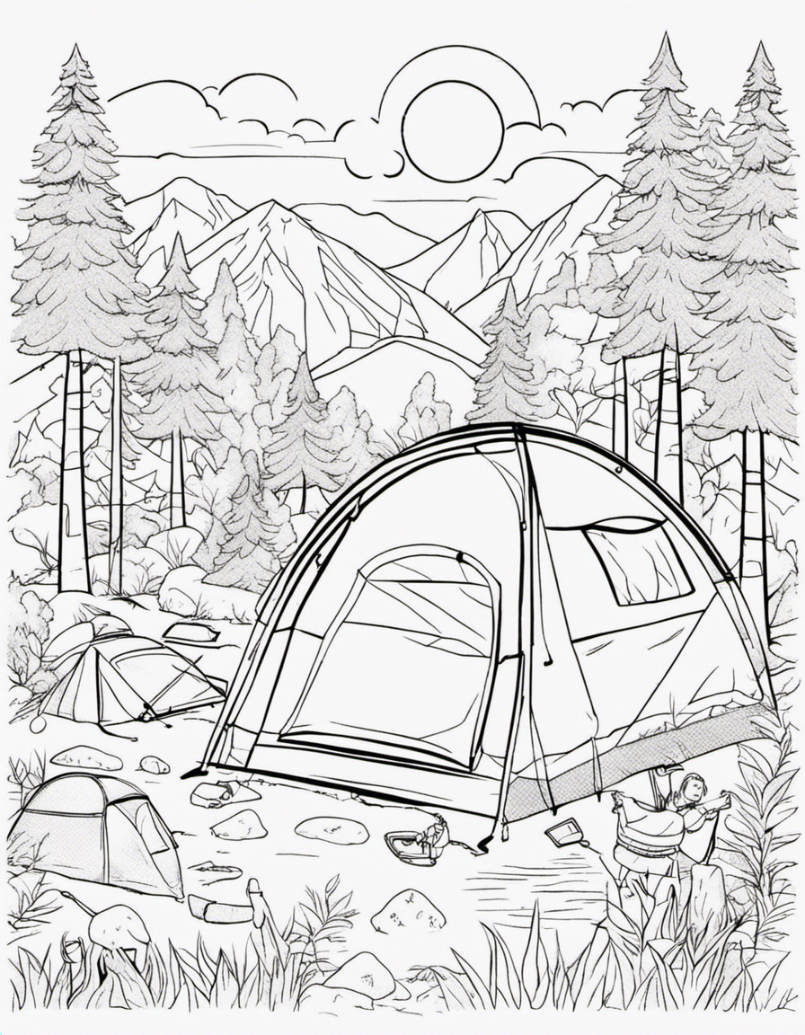 camping coloring pages