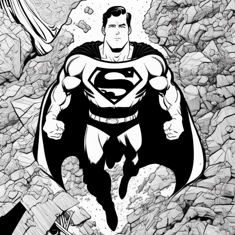 superman coloring page