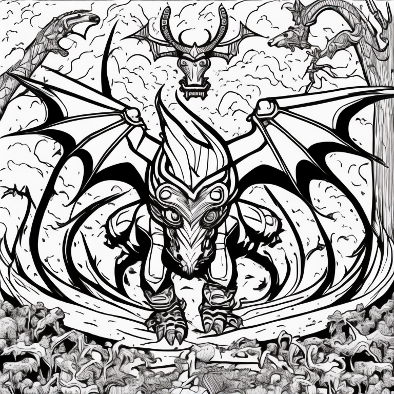 dragons coloring page