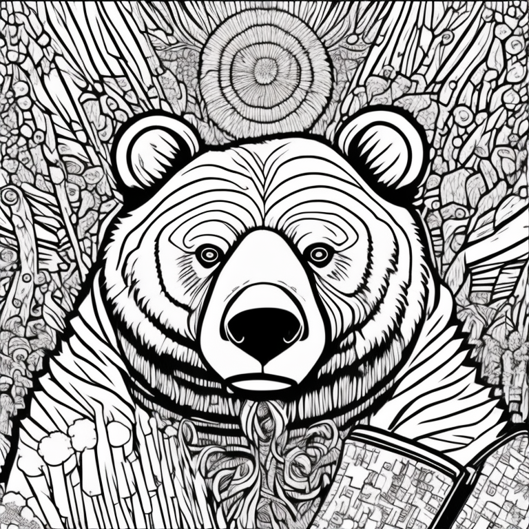 bear coloring page