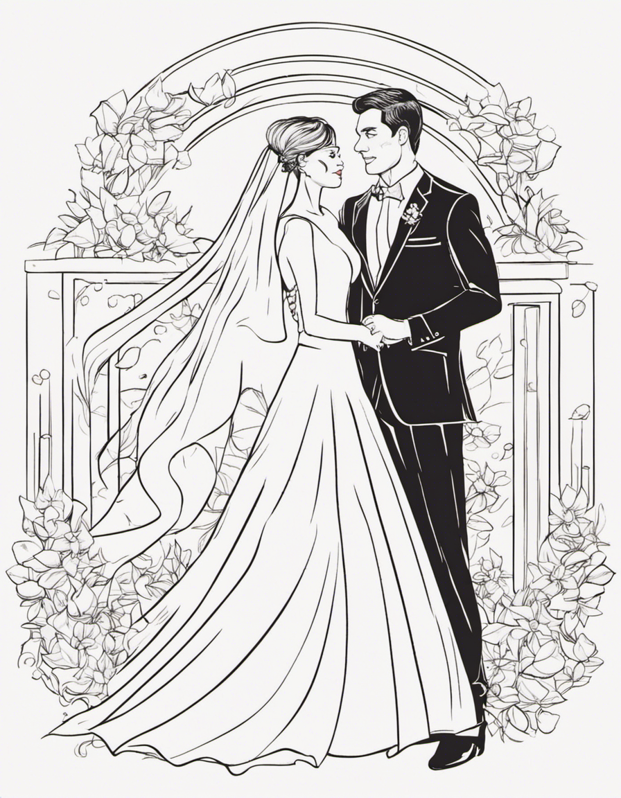 wedding coloring page