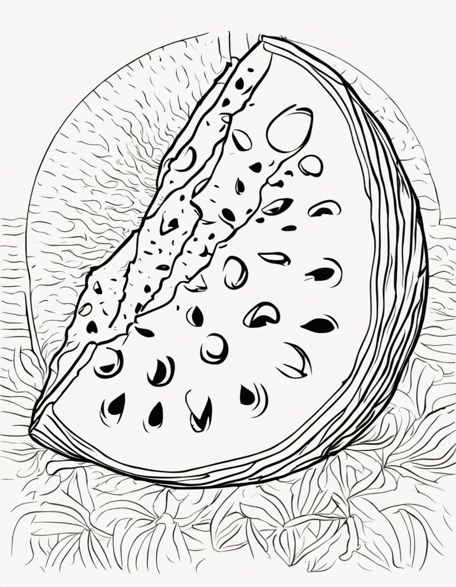 watermelon coloring page