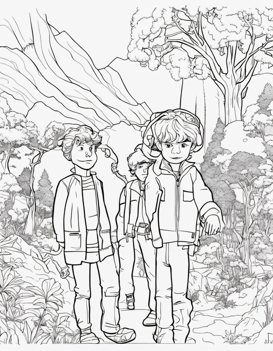 cartoon stranger things coloring page