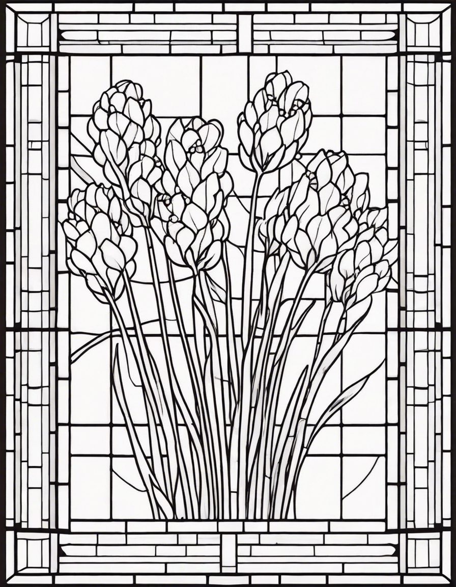 stained glass coloring pages