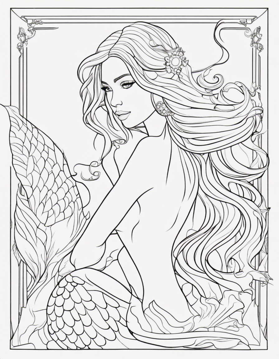 mermaid coloring pages