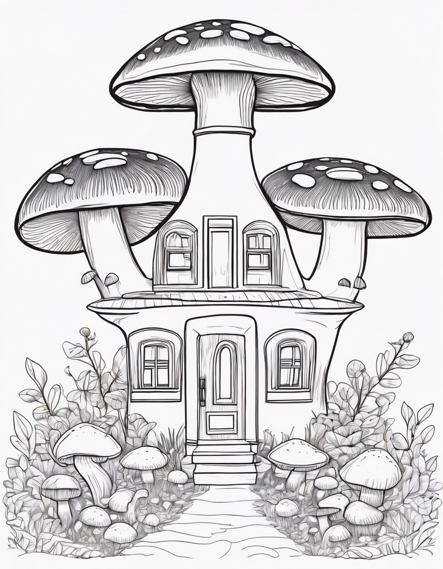 mushroom coloring pages