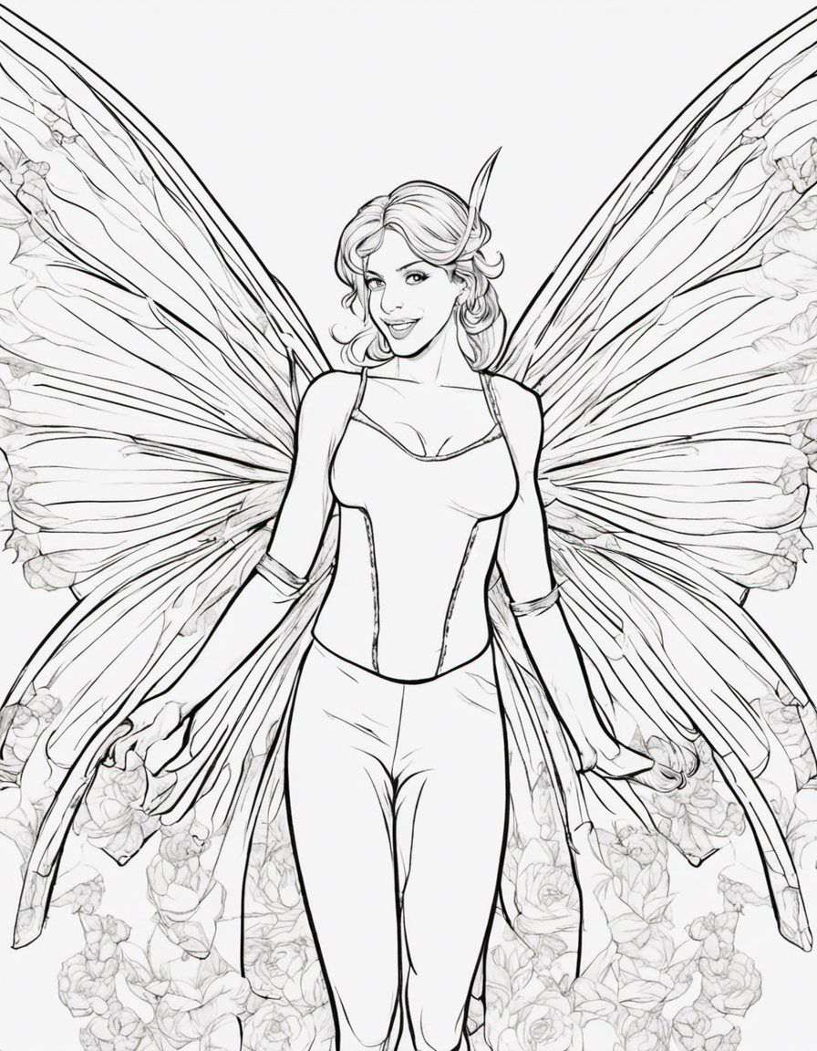 realistic tooth fairy coloring page