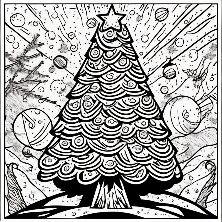 Christmas tree  coloring page