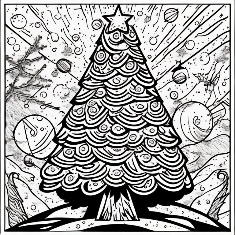 christmas tree coloring pages