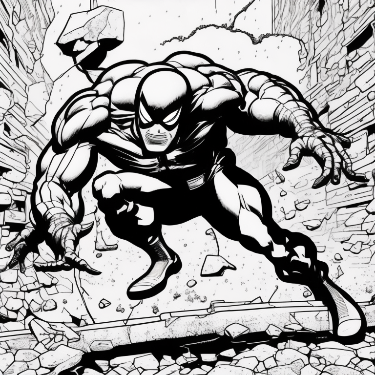 Spiderman vs hulk coloring page