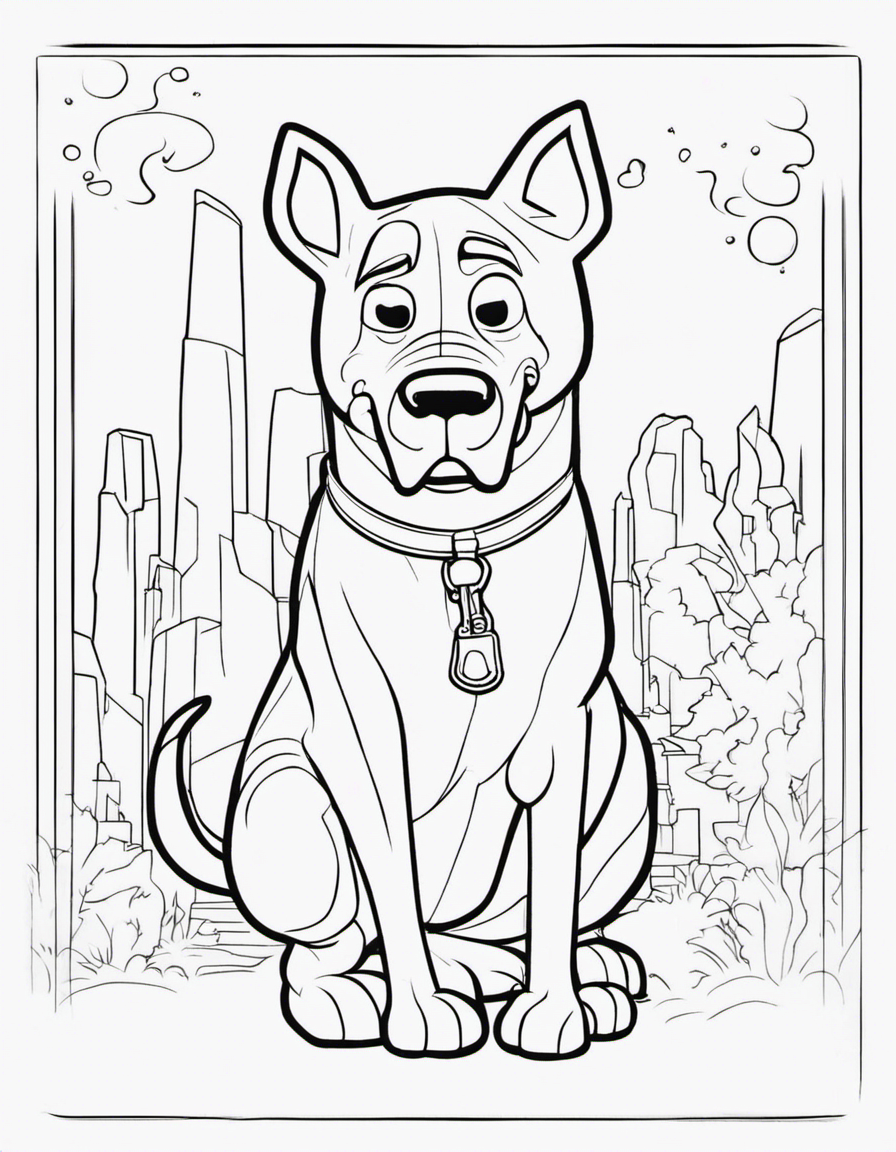 scooby doo for children coloring page