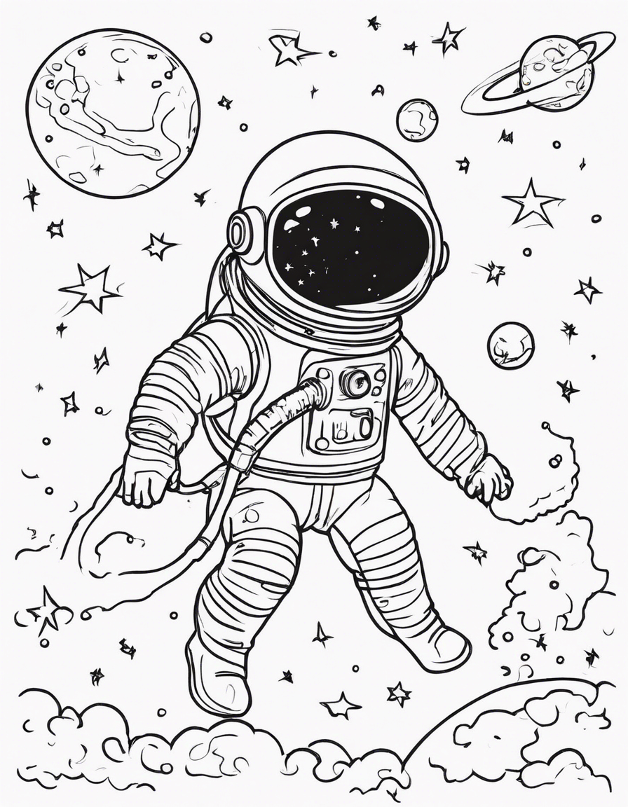 astronaut coloring pages