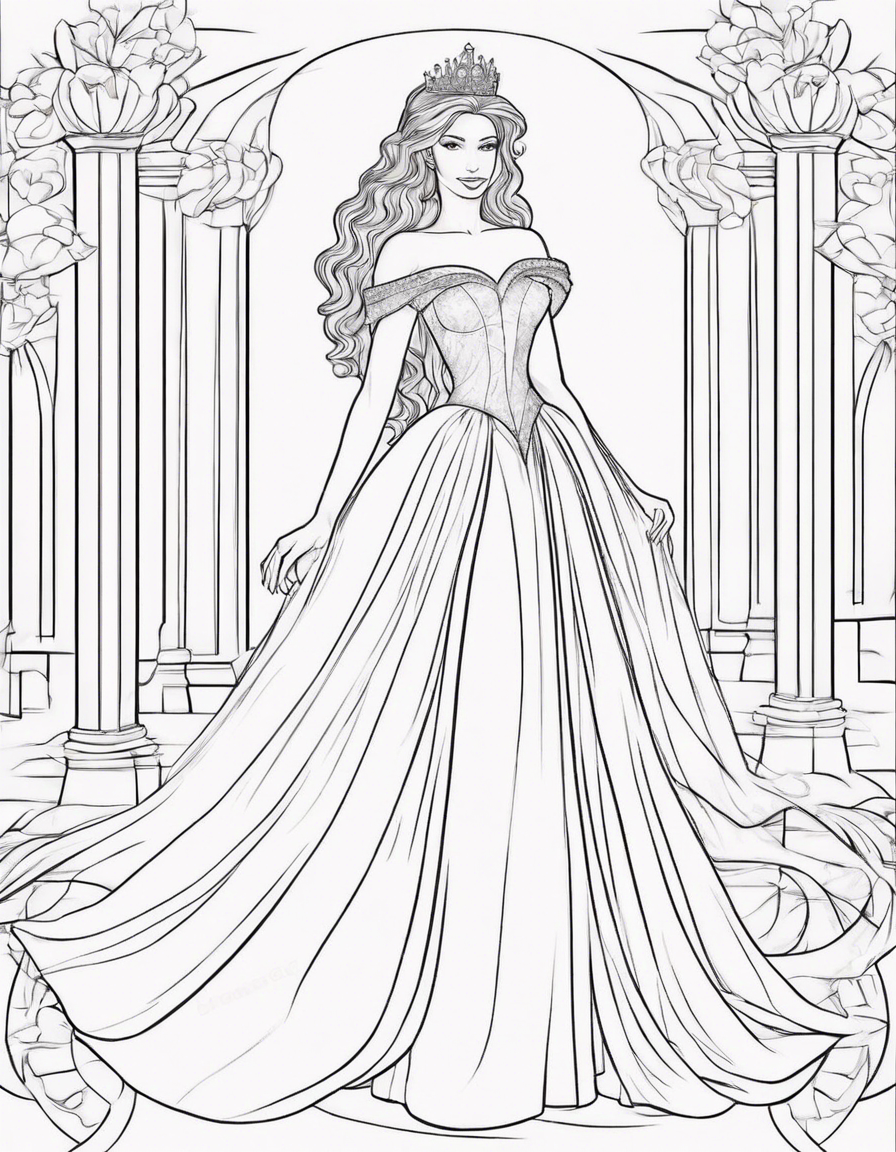 dress coloring pages