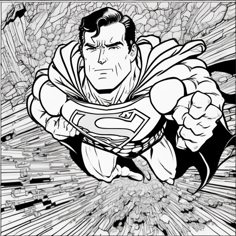 Superman coloring page