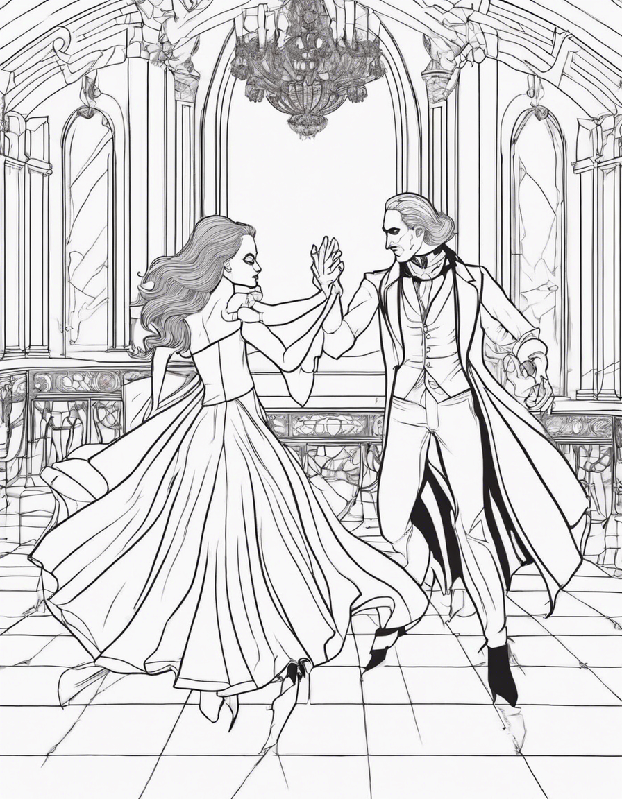 dancing coloring pages