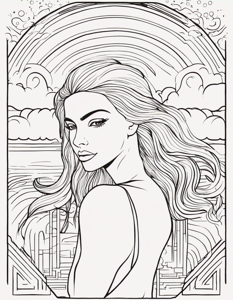 rainbow coloring page