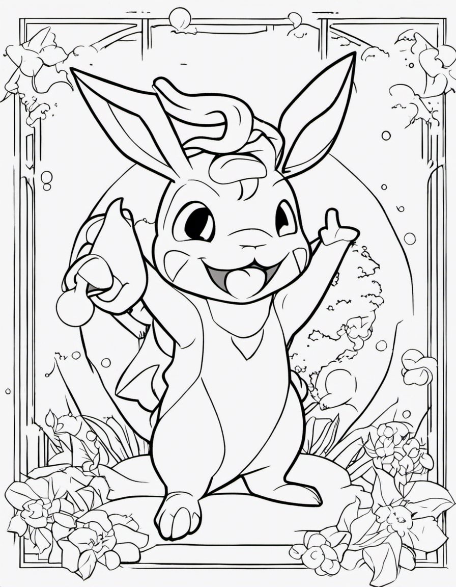 cartoon pokemon coloring page