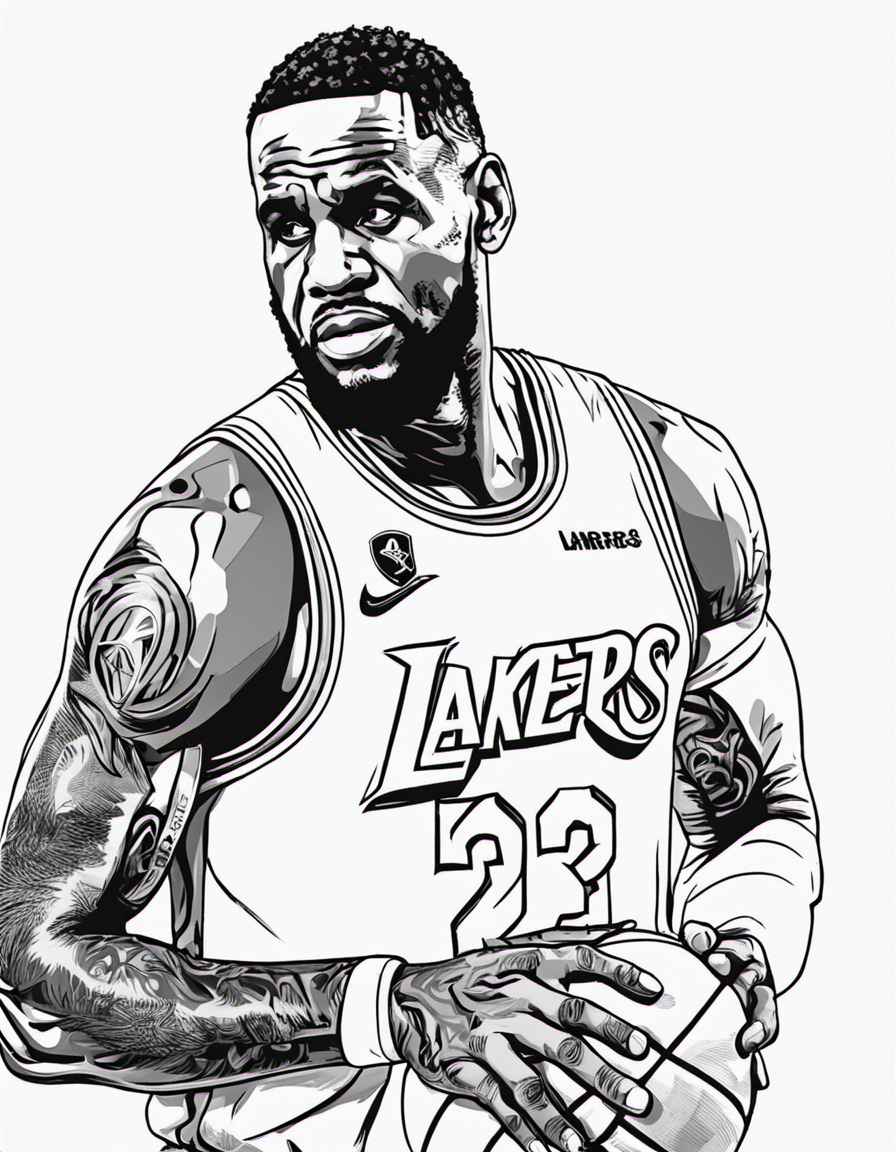 lebron james coloring page