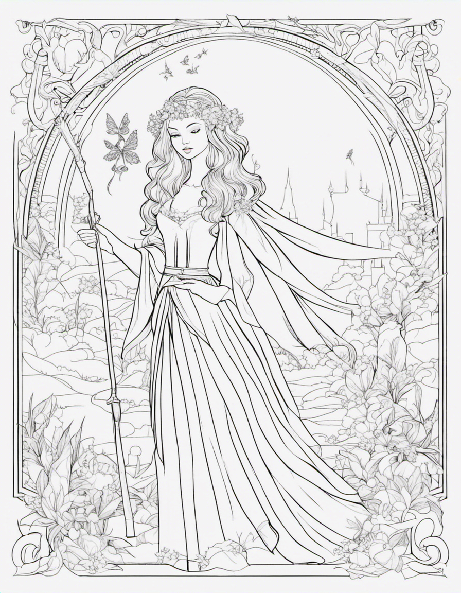 fairy tale for adults coloring page