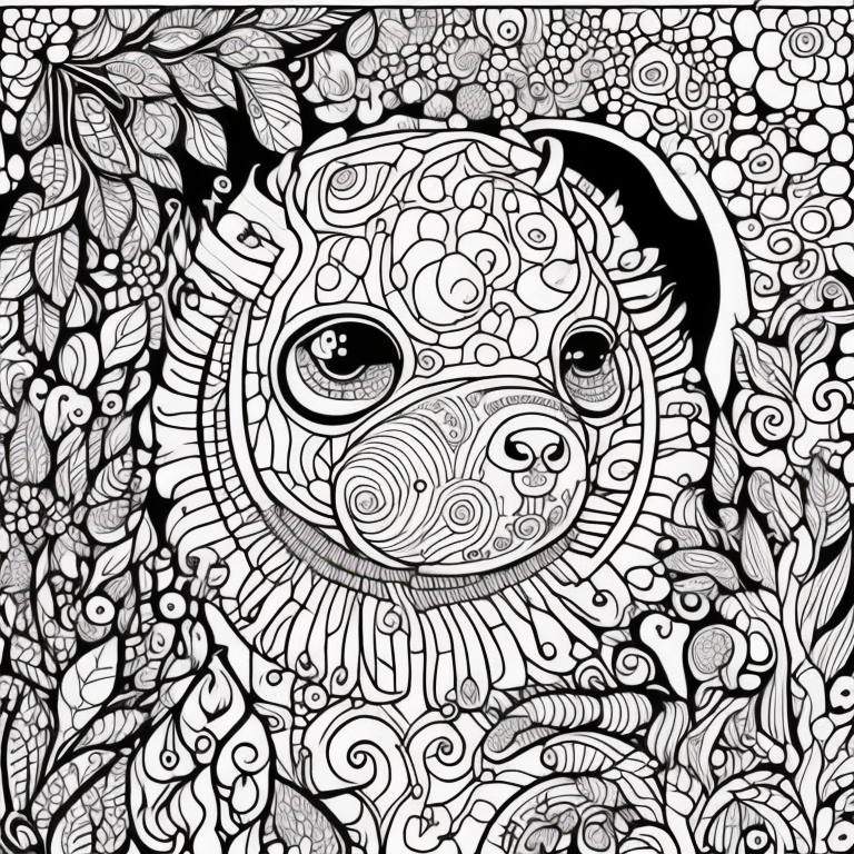 zentangle animal coloring 