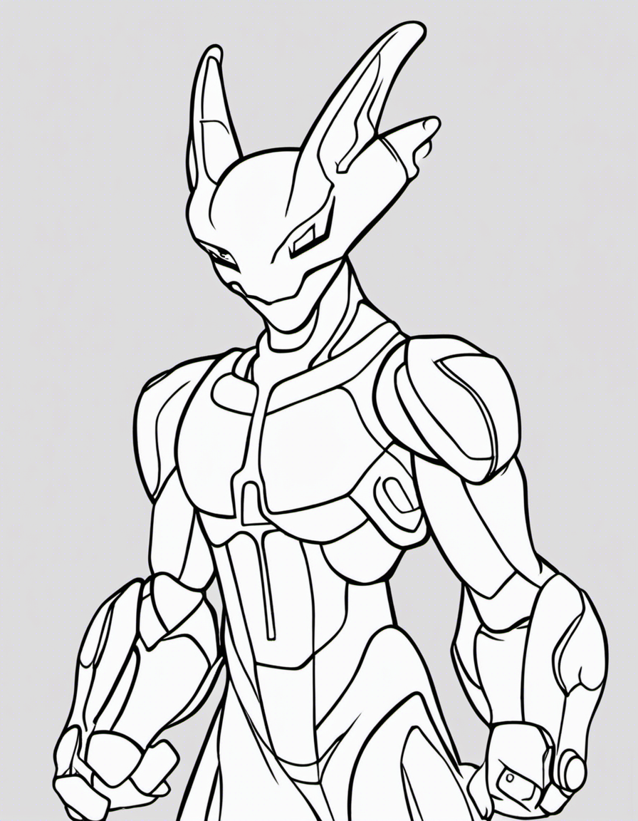 cartoon mewtwo coloring page