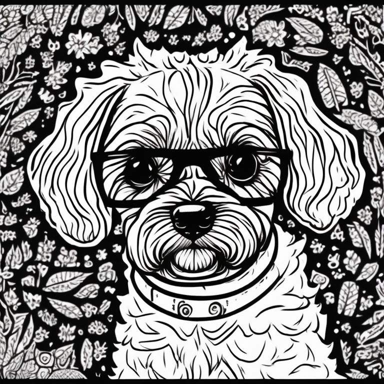 a cute dog coloring page