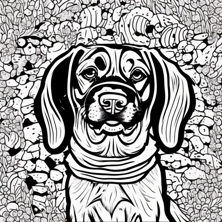 a cute dog coloring page